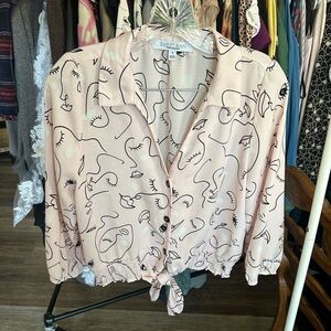 Sweet rain, small baby pink artsy top